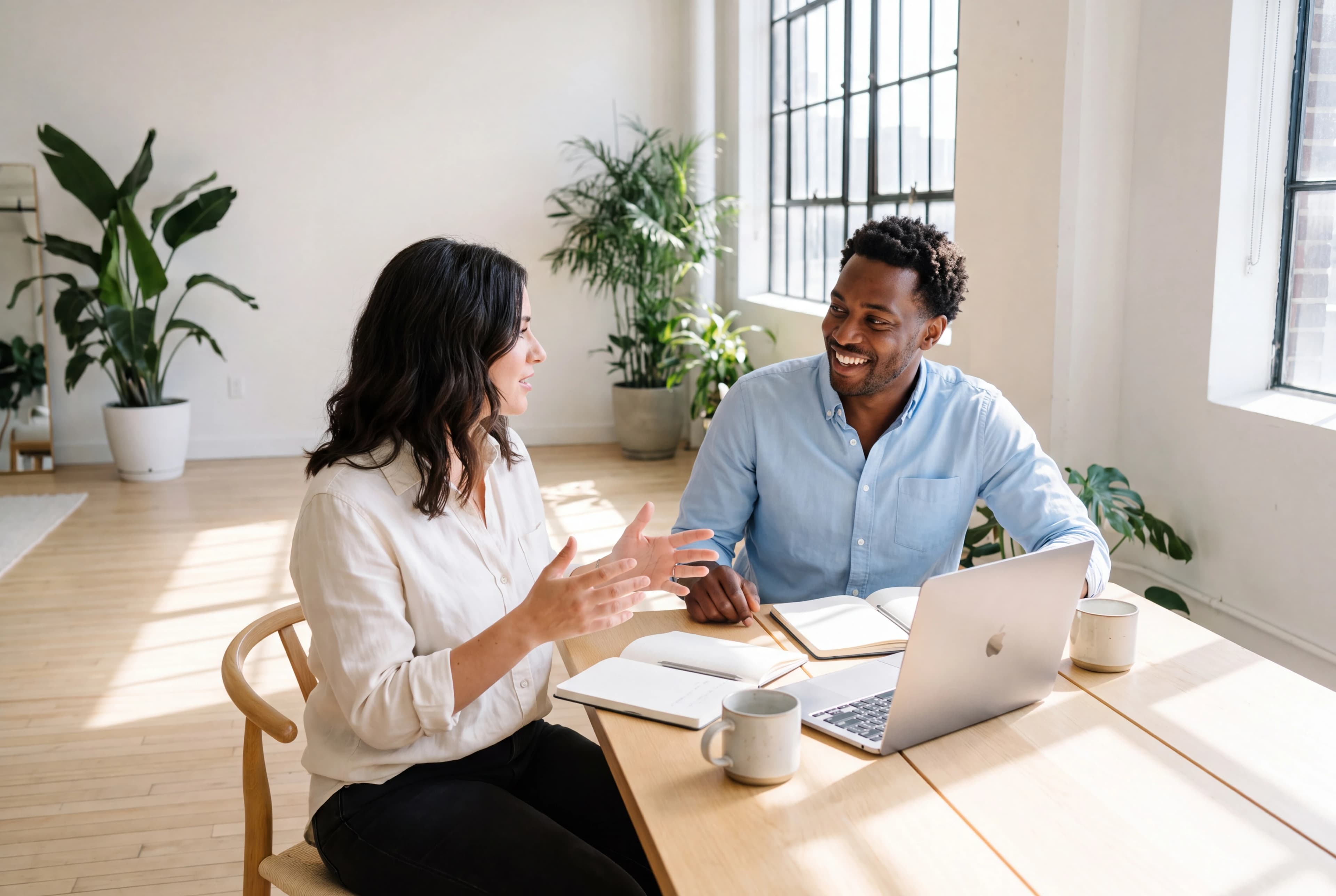 Telehealth founders reviewing a support case together